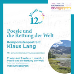 Musik am 12ten - Poesie und die Rettung der Welt